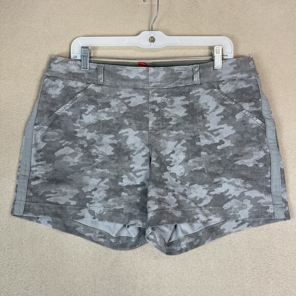 Spanx Short Womens XL Gray Camo Pull On Twill Regular Fit Stretch 4.5" - Picture 1 of 13